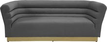 Load image into Gallery viewer, Bellini Grey Velvet Sofa
