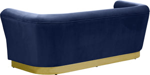 Bellini Navy Velvet Sofa