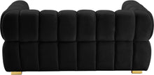 Load image into Gallery viewer, Gwen Black Velvet Loveseat
