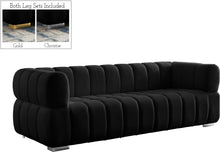 Load image into Gallery viewer, Gwen Black Velvet Sofa
