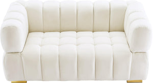 Gwen Cream Velvet Loveseat