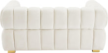 Load image into Gallery viewer, Gwen Cream Velvet Loveseat
