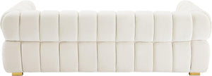 Gwen Cream Velvet Sofa