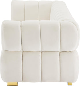 Gwen Cream Velvet Sofa