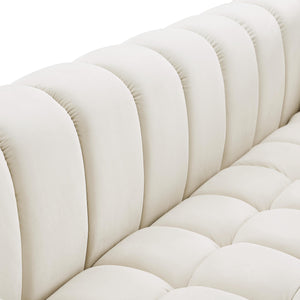 Gwen Cream Velvet Sofa