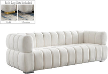 Load image into Gallery viewer, Gwen Cream Velvet Sofa
