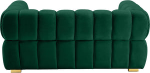 Gwen Green Velvet Loveseat