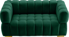 Load image into Gallery viewer, Gwen Green Velvet Loveseat
