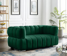 Load image into Gallery viewer, Gwen Green Velvet Loveseat
