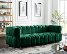 Load image into Gallery viewer, Gwen Green Velvet Sofa
