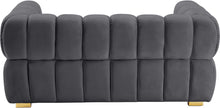 Load image into Gallery viewer, Gwen Grey Velvet Loveseat
