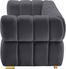 Load image into Gallery viewer, Gwen Grey Velvet Loveseat
