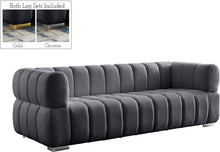 Load image into Gallery viewer, Gwen Grey Velvet Sofa
