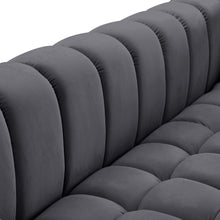 Load image into Gallery viewer, Gwen Grey Velvet Sofa
