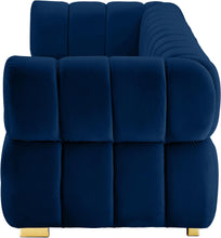 Load image into Gallery viewer, Gwen Navy Velvet Sofa
