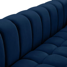 Load image into Gallery viewer, Gwen Navy Velvet Sofa
