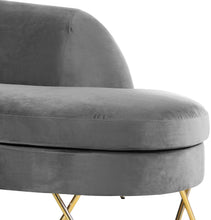 Load image into Gallery viewer, Serpentine Grey Velvet 3pc. Sectional
