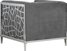 Load image into Gallery viewer, Opal Grey Velvet Chair
