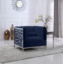 Load image into Gallery viewer, Opal Navy Velvet Chair
