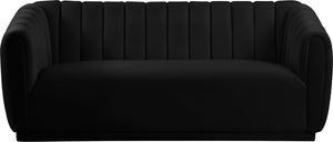 Dixie Black Velvet Sofa