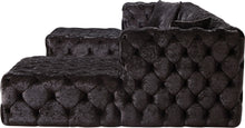 Load image into Gallery viewer, Coco Black Velvet 3pc. Sectional (3 Boxes)
