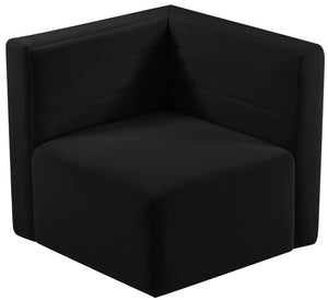 Quincy Black Velvet Modular Corner Chair