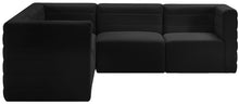 Load image into Gallery viewer, Quincy Black Velvet Modular Sectional

