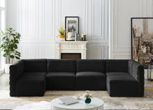 Load image into Gallery viewer, Quincy Black Velvet Modular Sectional
