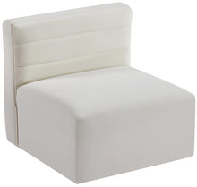 Load image into Gallery viewer, Quincy Cream Velvet Modular Armless Chair
