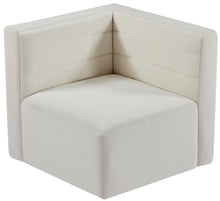 Load image into Gallery viewer, Quincy Cream Velvet Modular Corner Chair
