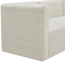 Load image into Gallery viewer, Quincy Cream Velvet Modular Corner Chair
