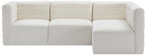 Quincy Cream Velvet Modular Sectional