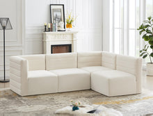 Load image into Gallery viewer, Quincy Cream Velvet Modular Sectional
