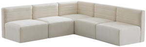 Quincy Cream Velvet Modular Sectional