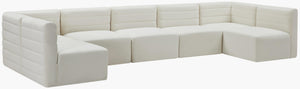 Quincy Cream Velvet Modular Sectional