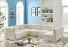 Load image into Gallery viewer, Quincy Cream Velvet Modular Sectional
