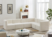 Load image into Gallery viewer, Quincy Cream Velvet Modular Sectional
