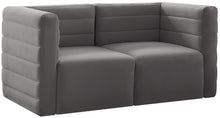 Load image into Gallery viewer, Quincy Grey Velvet Modular Sofa
