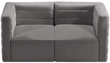 Load image into Gallery viewer, Quincy Grey Velvet Modular Sofa
