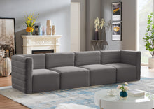 Load image into Gallery viewer, Quincy Grey Velvet Modular Sofa
