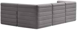 Quincy Grey Velvet Modular Sectional