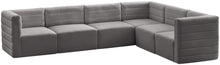 Load image into Gallery viewer, Quincy Grey Velvet Modular Sectional
