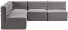 Load image into Gallery viewer, Quincy Grey Velvet Modular Sectional
