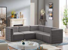 Load image into Gallery viewer, Quincy Grey Velvet Modular Sectional
