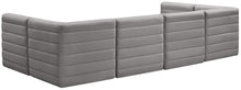 Load image into Gallery viewer, Quincy Grey Velvet Modular Sectional
