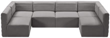 Load image into Gallery viewer, Quincy Grey Velvet Modular Sectional
