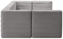 Load image into Gallery viewer, Quincy Grey Velvet Modular Sectional
