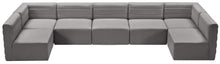 Load image into Gallery viewer, Quincy Grey Velvet Modular Sectional
