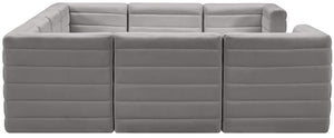 Quincy Grey Velvet Modular Sectional