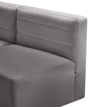 Load image into Gallery viewer, Quincy Grey Velvet Modular Armless Chair
